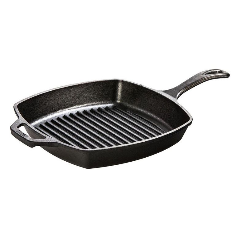 Sartén grill cuadrada de hierro fundido de 27cm