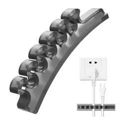 GENERICO - Organizador de Cables USB para Oficina Escritorio Negro x2