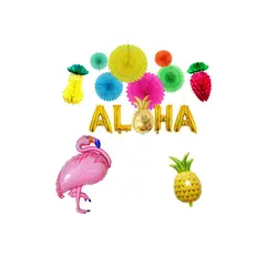 GENERICO - Kit De Globos Hawaiano pack completo