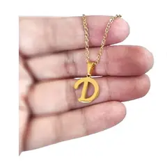 OEM - Collar Mujer Inicial Letra D Fino Acero Inoxidable