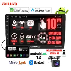 AIWA - Autoradio Android 2 Din Quadcore 10''HD 2GB + 32GB AW-A1000BS