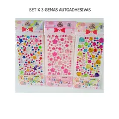 GENERICO - Gema Sticker Para Decoracion Arete Autoadhesivo SET X 3