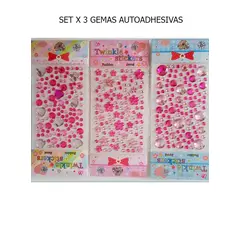 GENERICO - Gema Sticker Para Decoracion Arete Autoadhesivo SET X 3