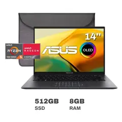 Laptop Zenbook UM3402YA-KM466W 14” 2.8K OLED, Ryzen 5 7530U, 8GB RAM, 512GB SSD, Windows 11