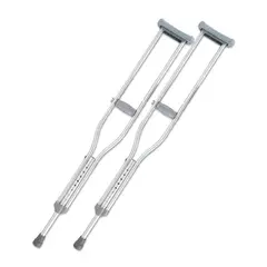 GENERICO - Muletas de Aluminio con Apoyo Axilar Plomo Talla M