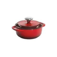 LODGE - Olla de hierro fundido esmaltada Rojo de 14L