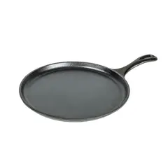LODGE - Plancha redonda de hierro fundido con asa de 27cm
