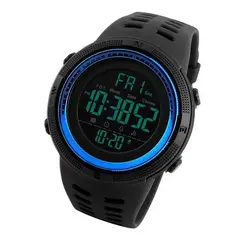 GENERICO - Reloj Digital Black Borde Azul Hombre Deportivo Navidad Genieka