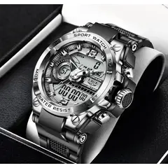 GENERICO - Reloj LIGE Analógico Digital Hombre Impermeable Deporte Multifunción