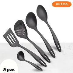 FACUSA - Juego de utensilios de nylon Ability de 5 piezas Gris