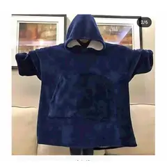 GENERICO - ULTRA Polera de felpa con capucha plush AZUL