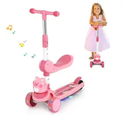 GENERICO - Scooter Kawaii Musical Full Luces Para Niños 2 en 1