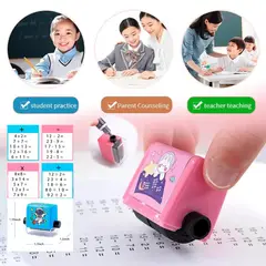 GENERICO - Kit de Sello x4 Didactico de Enseñanza Matemática para Niños