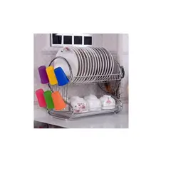 OTTOWARE - Escurridor de Platos 2 Pisos de Metal