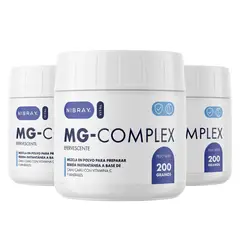 NIBRAY - Magnesio Potasio Calcio y Vitamina C 3 Potes Mg Complex