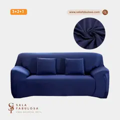 SALA FABULOSA - Funda protectora de mueble Lycra Set 3-2-1 pzs Blue fun