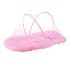 GENERICO - Mosquitero Acolchado para Niña Puntitos Rosa