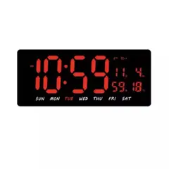 IMPORTADO MC - Reloj De Pared LED con Calendario y Temperatura