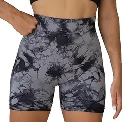 GENERICO - Short Deportivo Tie Dye para Mujer Scrunch Butt