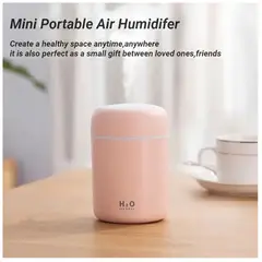 GENERICO - Mini Humidificador H2O Estilo Portátil Silencioso Recargable Rosado