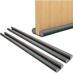 GENERICO - PACK DE 2 BURLETT IMPERMEABLE PARA PUERTA PLOMO