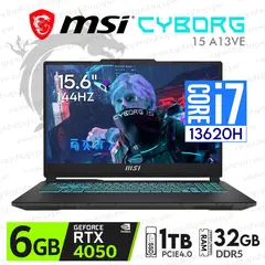 Laptop Cyborg 15 A13VE, Intel Core i7 13620H 32GB DDR5 1TB SSD RTX 4050 15.6 FHD 144Hz.