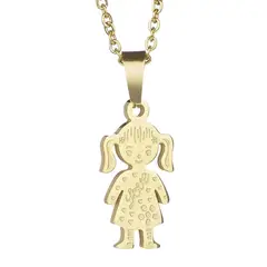 GENERICO - Collar Niña Hija Familia Dorado Mujer Acero Inoxidable