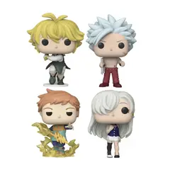 FUNKO - Seven Deadly Sins Pop Set X4 Meliodas King Eliza Ban