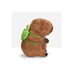 GENERICO - Peluche Capibara con Mochila de Tortuga 30cm