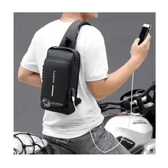 GENERICO - Morral Mochila Pechera Impermeable y Antirrobo para Hombre