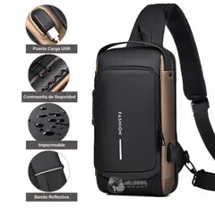 GENERICO - Mochila Tipo Morral Elegante de Hombre Sport Pechera Alta Calidad