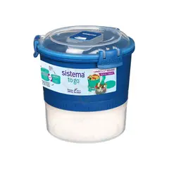 SISTEMA - TAPER LUNCHSTACK TO GO DE 965 ML 2 en 1 - Azul