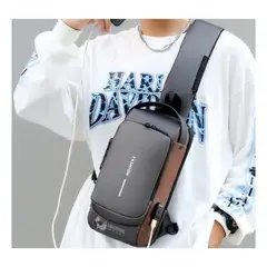 GENERICO - Morral Mochila Pechera Impermeable y Antirrobo para Hombre