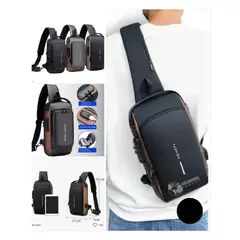 GENERICO - Morral Bandolera para Hombre Antirrobo Impermeable con Clave