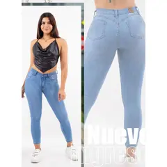 GENERICO - PANTALON SKINNY JEAN STRECH AZUL CLARO