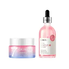BIOAQUA - Crema Aclaradora V7 + Serum de Sakura 100ml