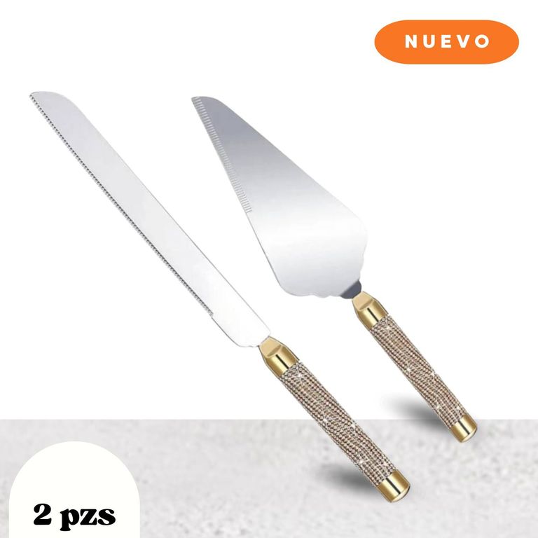 Juego de cuchillo y servidor para pastel de boda cortador