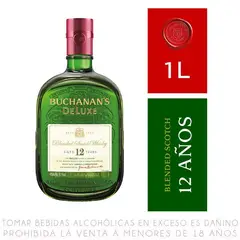 BUCHANANS - Whisky deluxe 12 años 1 litro