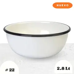 RECORD - Tazón Acero Vitrificado Blanco n°22