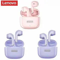 LENOVO - Set 3 De Audifonos LP40 Pro Tws 512Morado1 Rosa