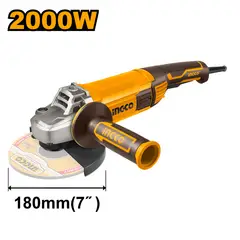 INGCO TOOLS - Amoladora Esmeril Angular 7 (180mm) 2000W INGCO AG200018