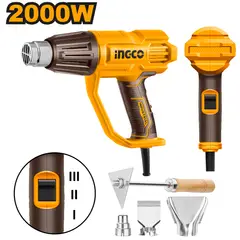 INGCO TOOLS - Pistola de Calor 2000W con Accesorios INGCO