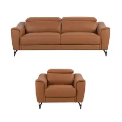 GENERICO - Juego de sala Dilma - Marrón