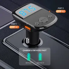 LDNIO - Cargador De Auto Transmisor Fm Bluetooth C706q