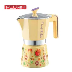 PEDRINI - Cafetera Italiana Frida Kahlo Amarillo 6tz -