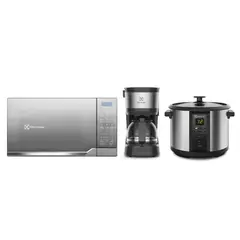 ELECTROLUX - Combo Microondas EMDO25S2GSRUG+Cafetera ECM10+Olla ECC20