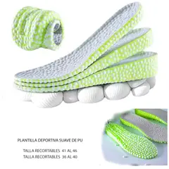 GENERICO - Plantilla Recortable Aumenta Altura 1,5 cm de Goma 41 al 46