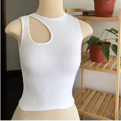 GENERICO - Top Asimétrico Standard Blanco