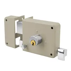 HERMEX - Chapa cerradura de sobreponer izquierda