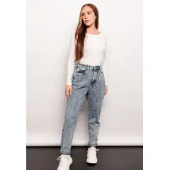 GENERICO - PANTALON MOM JEAN NEVADO